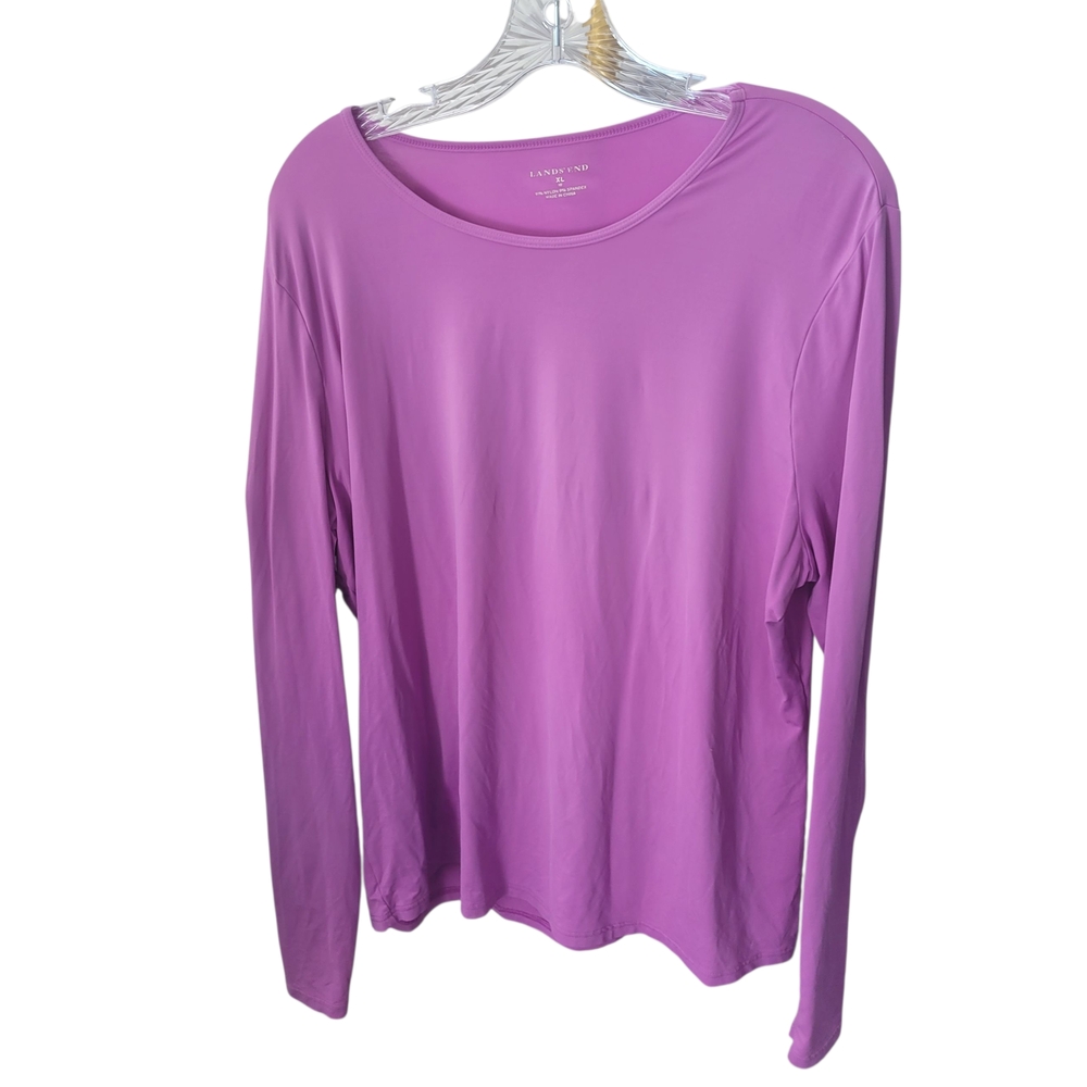 Lands' End Women's Purple Long Sleeve Top‎